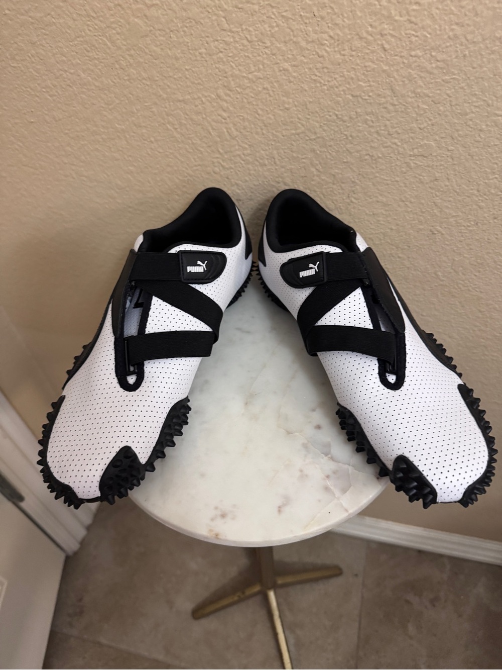 Women Puma Mostro black white sneakers avant-garde edgy unique spikes casual - Picture 3 of 9